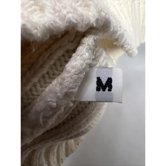 Bushwacker USA Womens Cable Knit Turtleneck Sweater Size Medium White - Picture 5 of 8